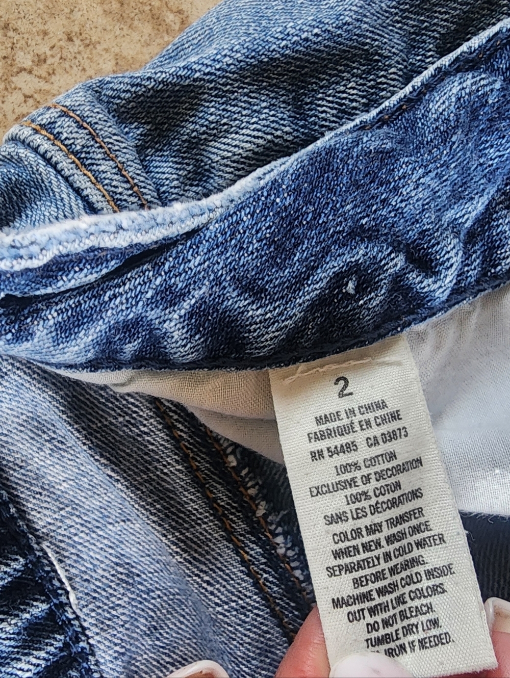 American Eagle Outfitters Blue Distressed Cutoff Denim Shorts - Picture 3 of 4